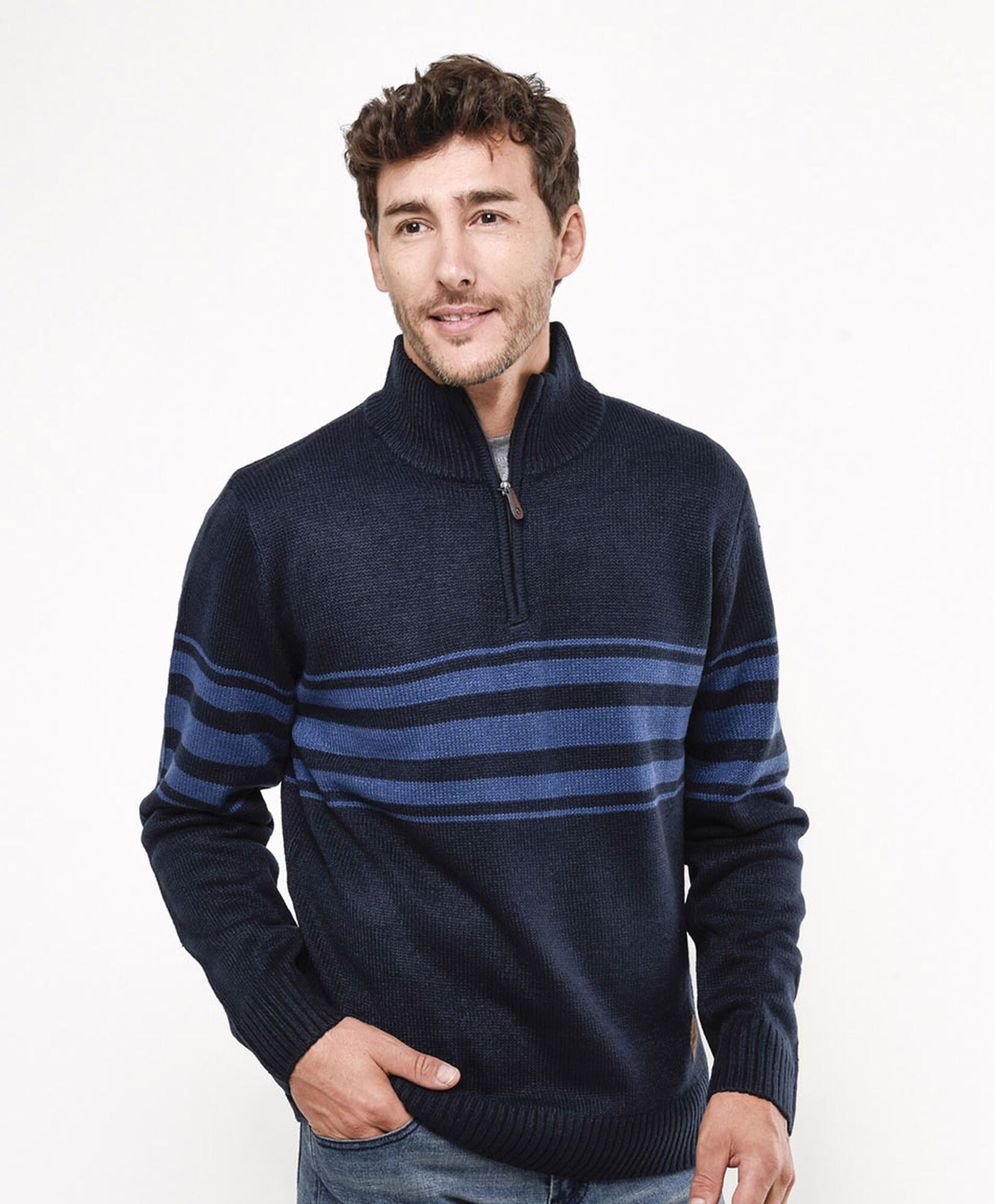 Sweater hombre líneas azules Sweater hombre líneas azules
