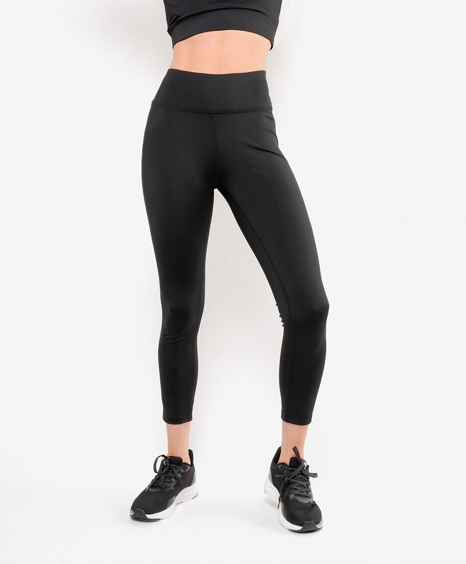 Calza deportiva mujer lisa tiro alto