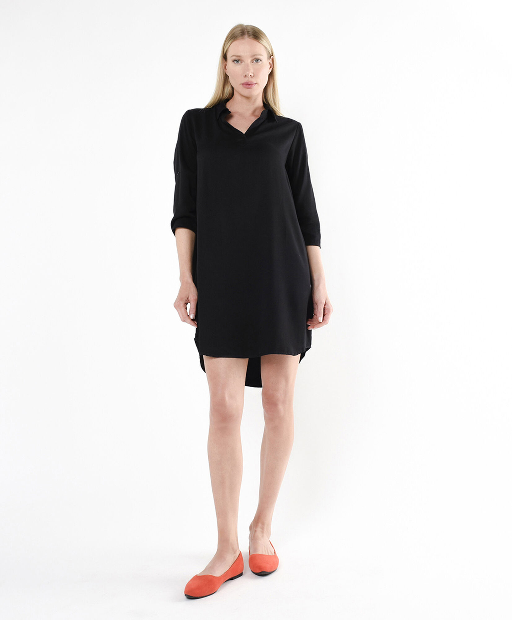 Vestido mujer liso camisero Vestido mujer liso camisero