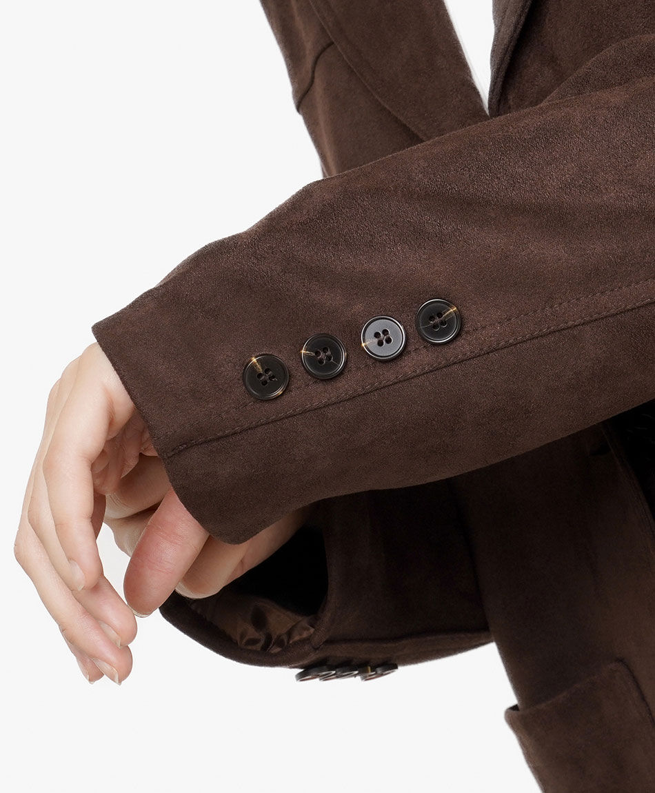 Blazer mujer suede brown