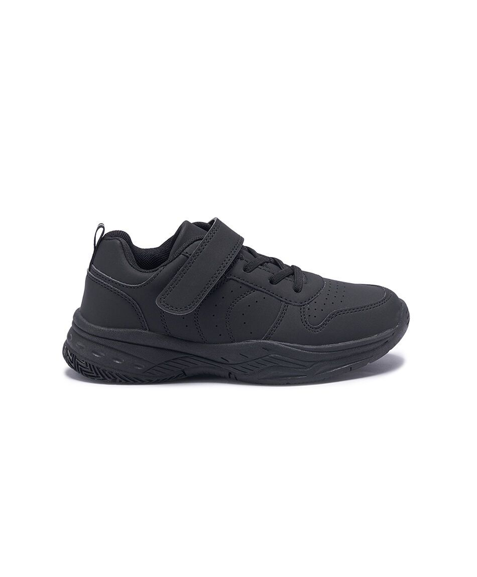 Zapatilla escolar (26 a 34) negra velcro