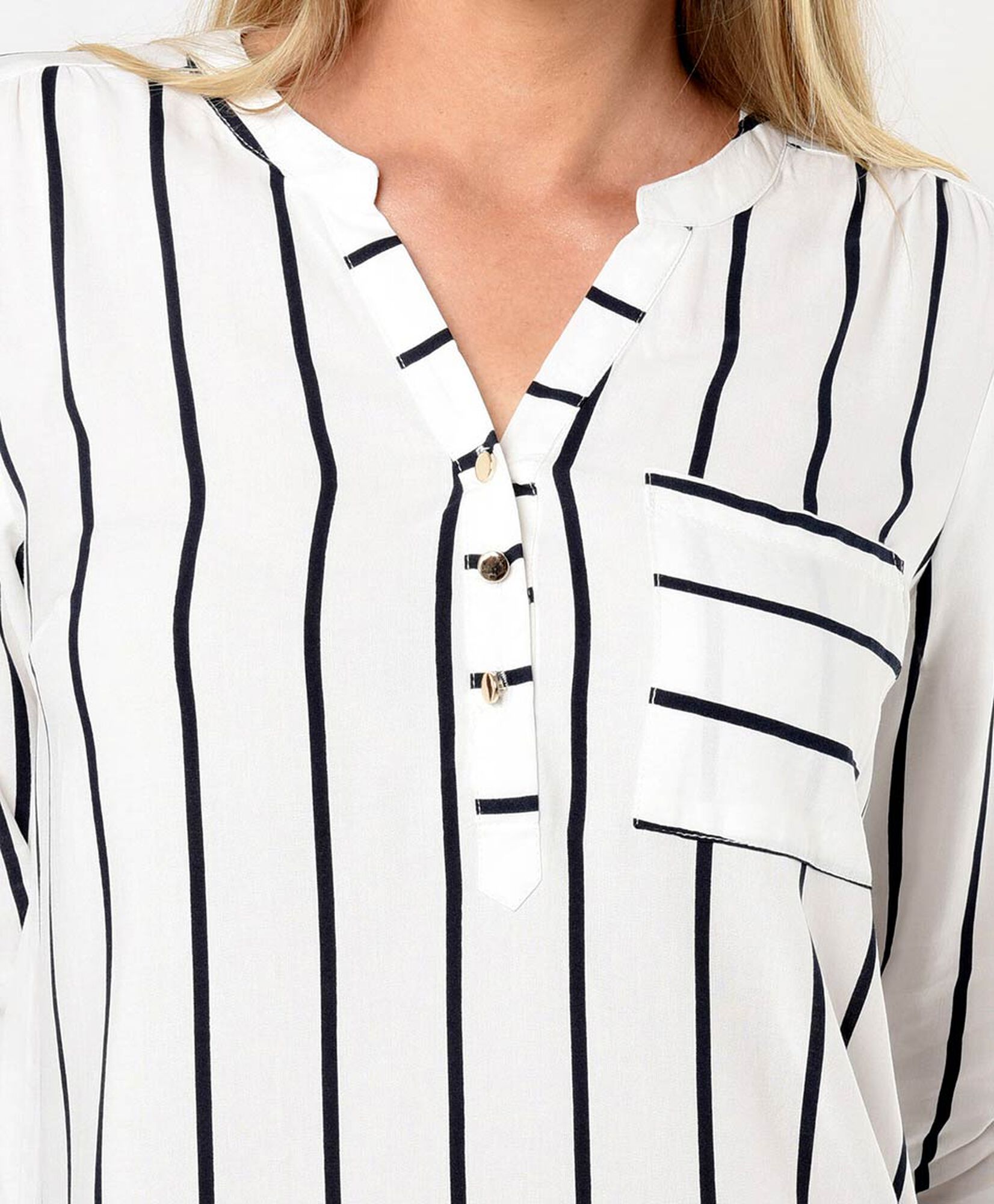 Blusa mujer líneas camisero Blusa mujer líneas camisero