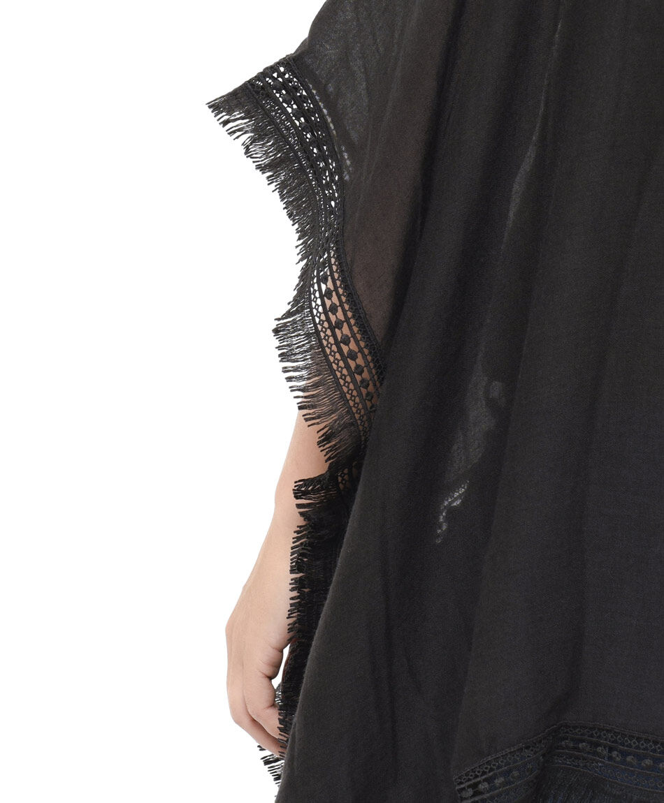 Pareo mujer liso negro