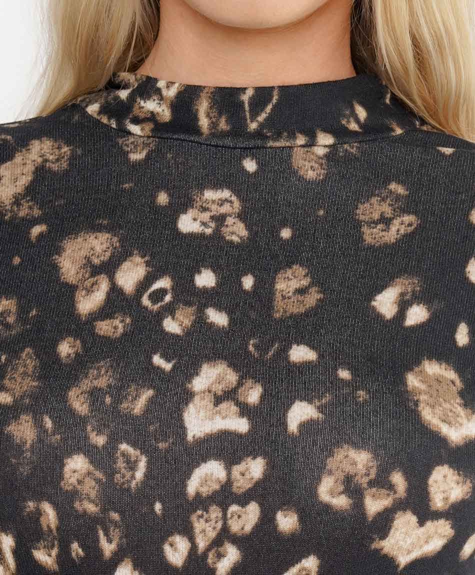 Vestido mujer lanoso animal print