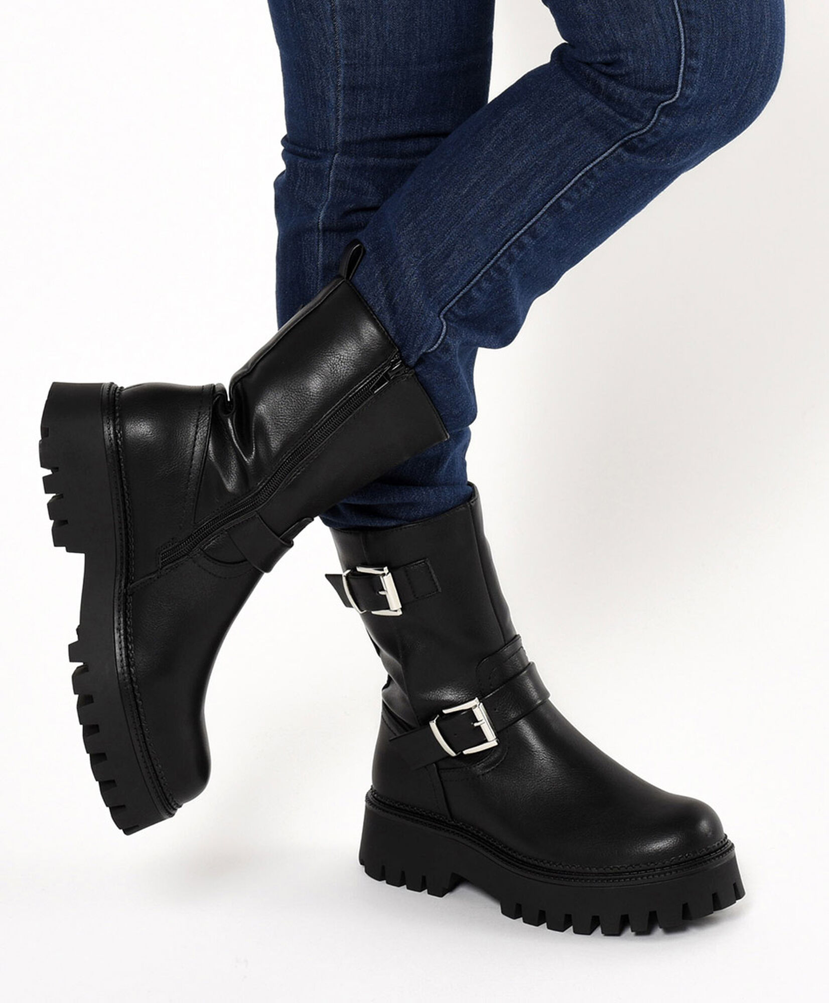Bota mujer doble hebilla Bota mujer doble hebilla