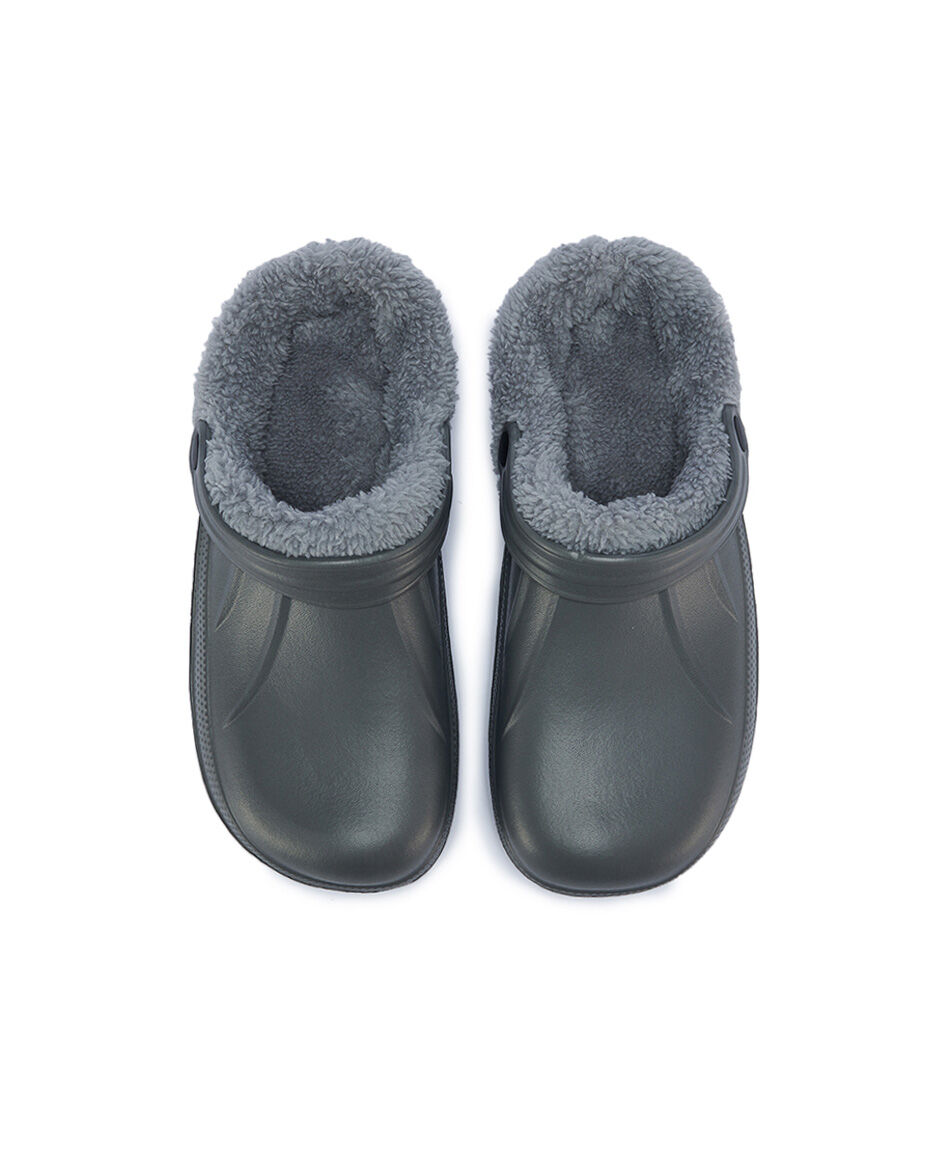 Sandalia hombre forrada gris