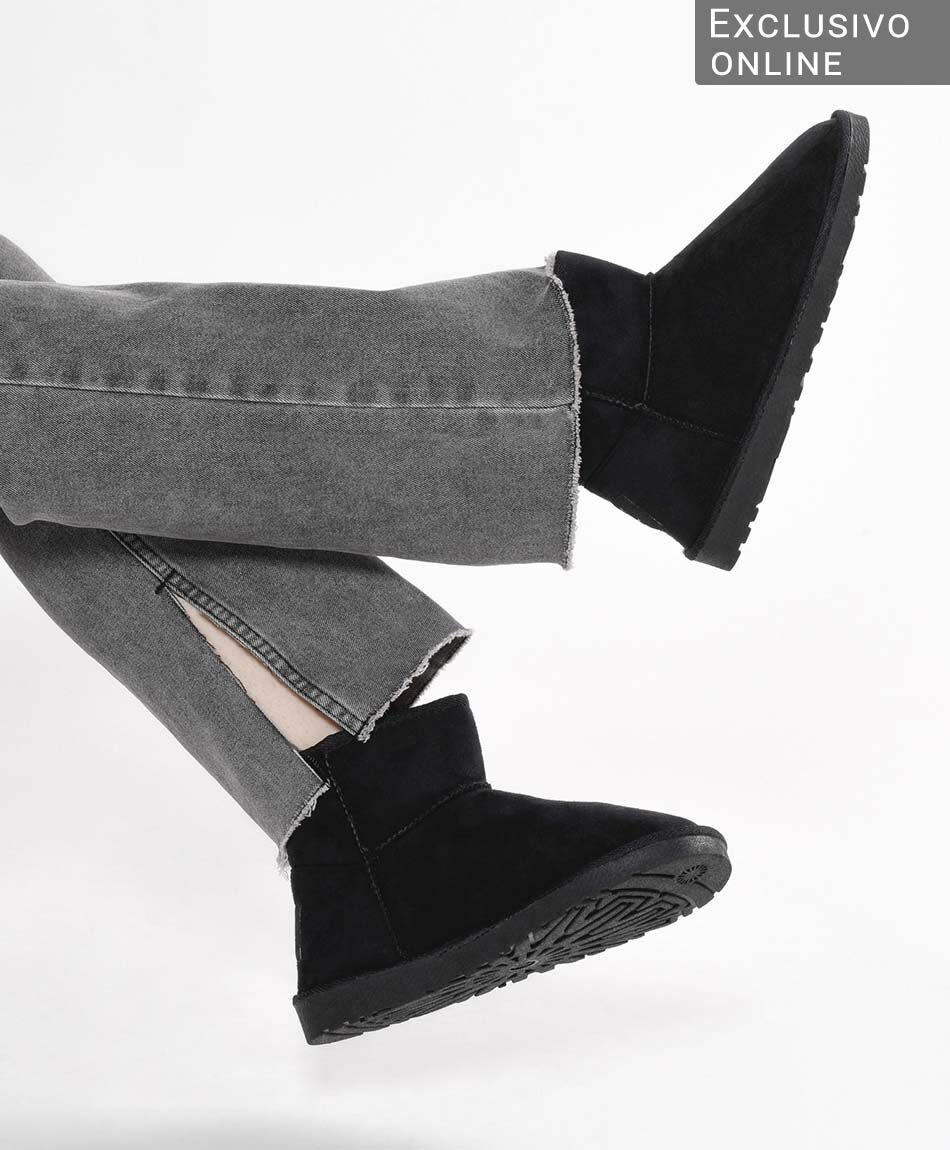 Bota mujer corta piel