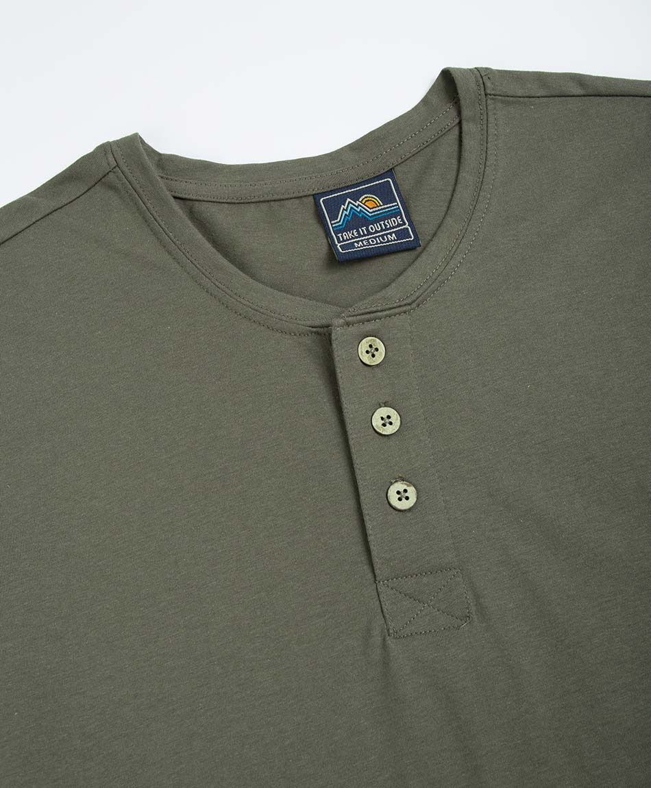 Polera hombre botones manga larga