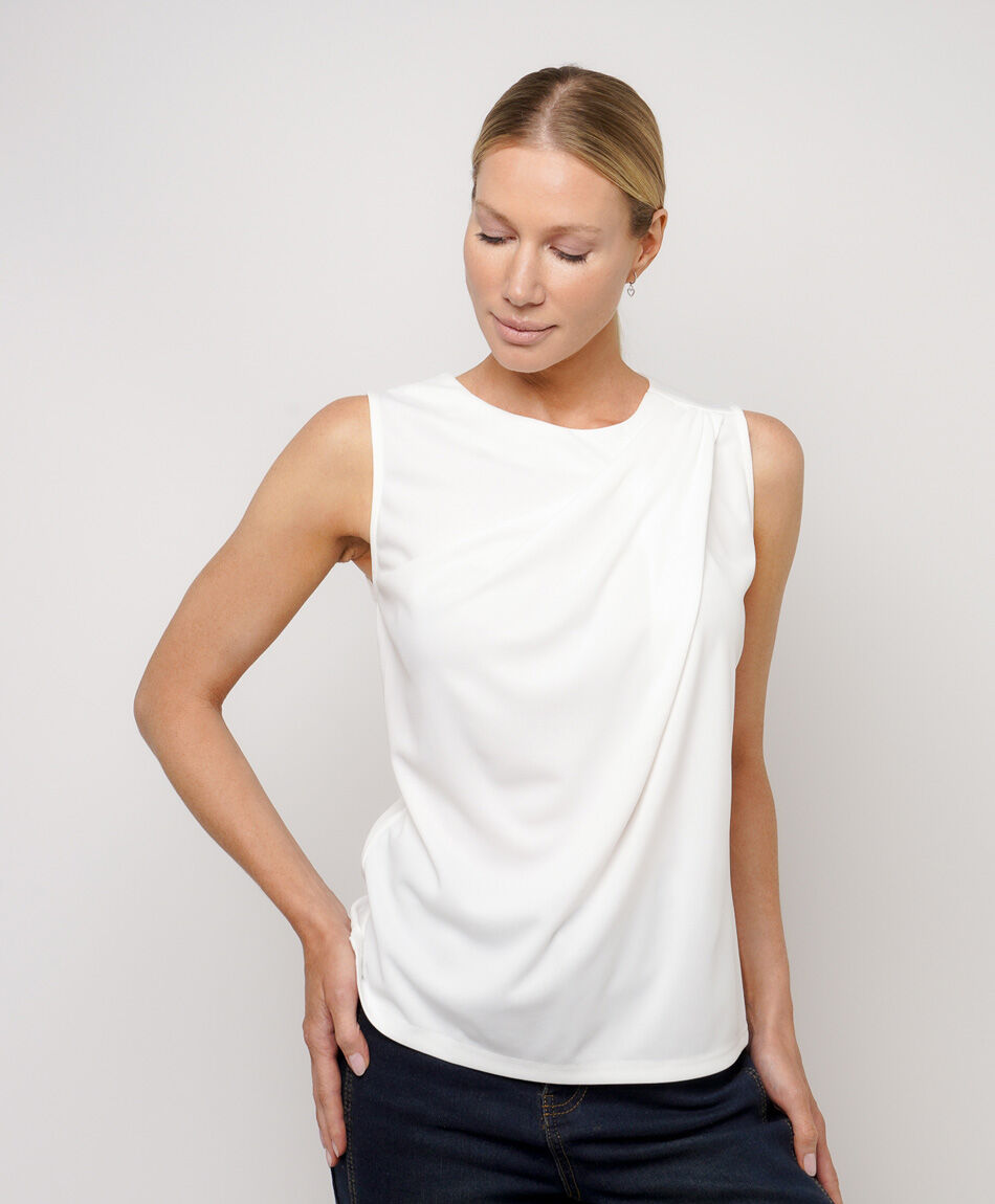 Blusa mujer top drapeada