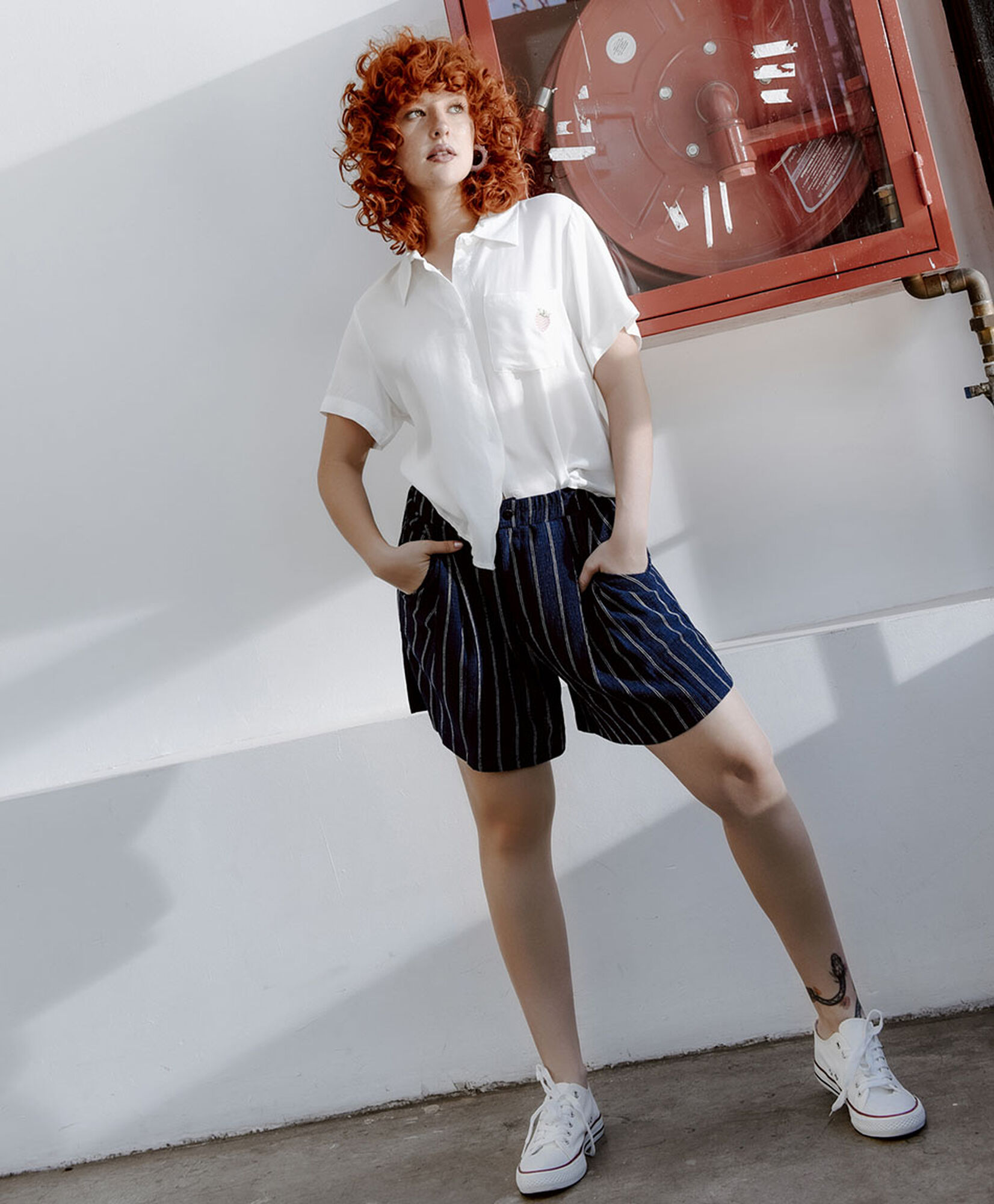 Short mujer líneas azul Short mujer líneas azul