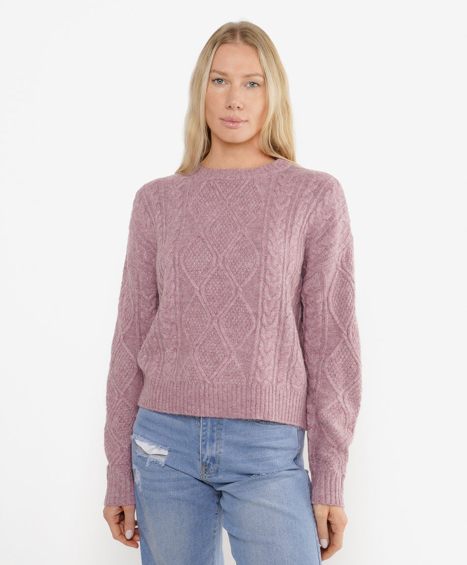 Sweater mujer trenzas