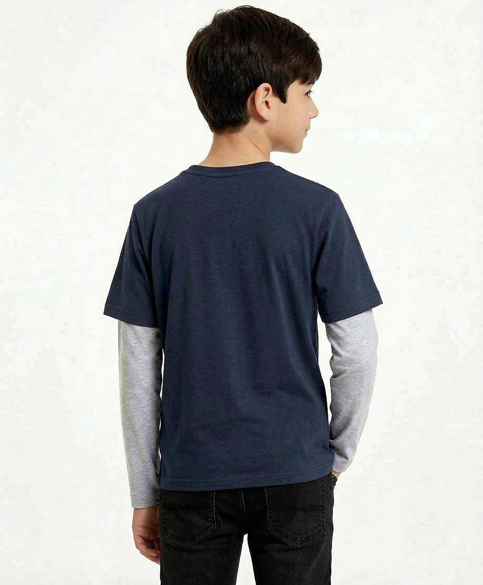 Polera ni&ntilde;o estampado gamer