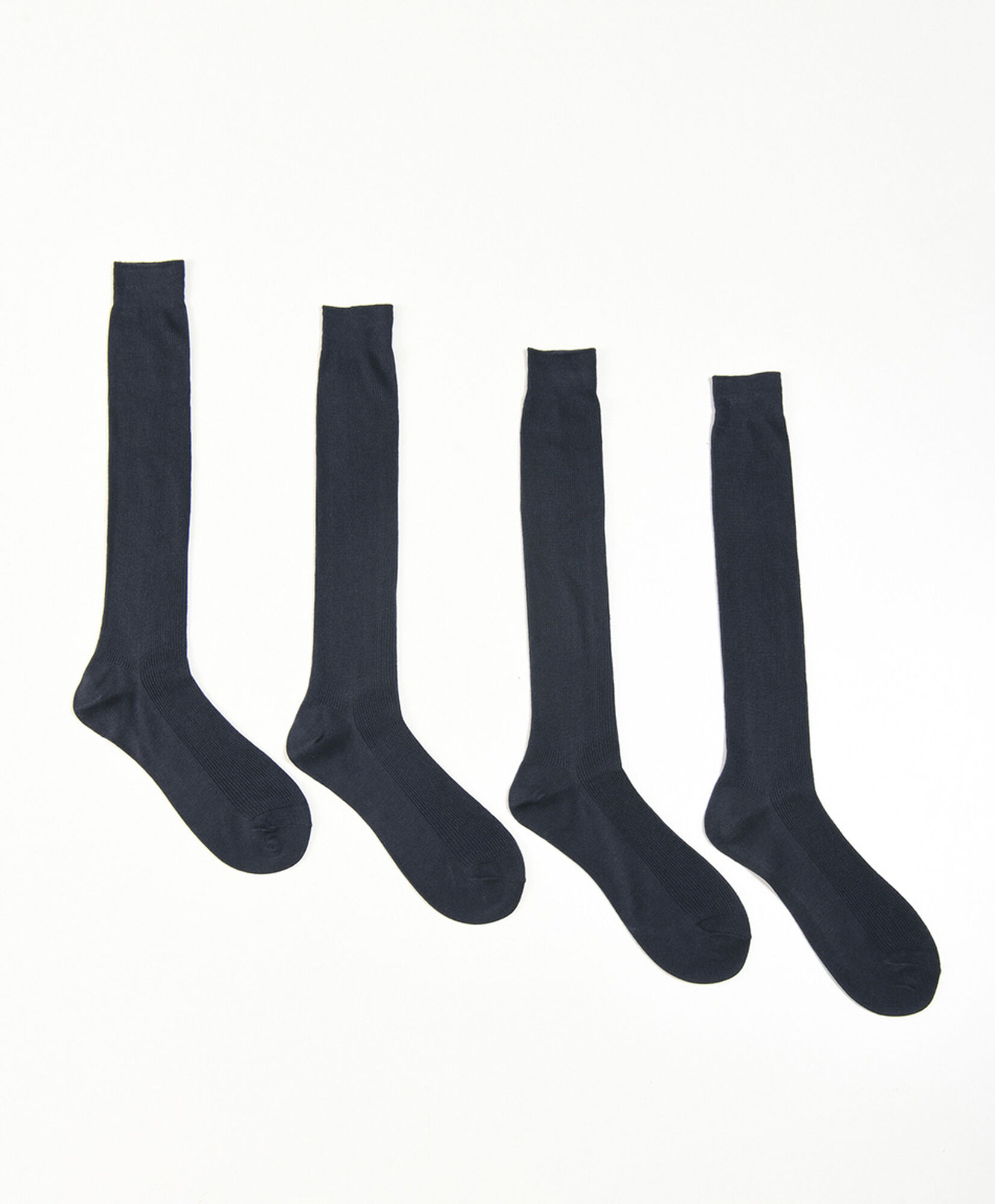 Set 2 calcetines escolares largo azul oscuro Set 2 calcetines escolares largo azul oscuro
