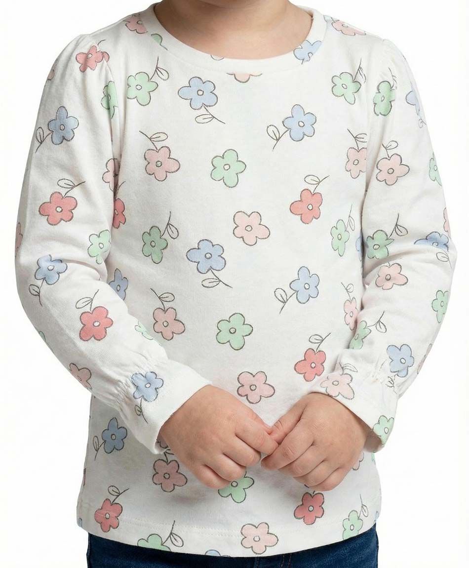 Polera beb&eacute; floreada
