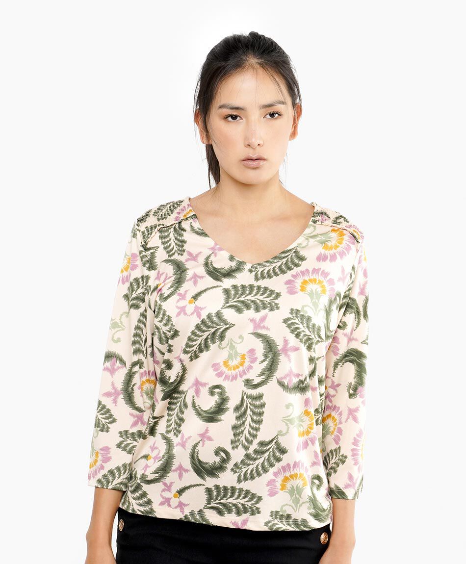 Polera mujer dise&ntilde;o garden