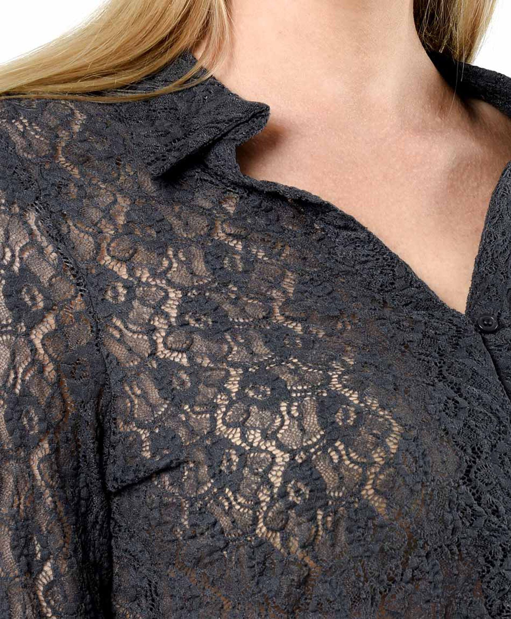Blusa mujer encaje transparente Blusa mujer encaje transparente