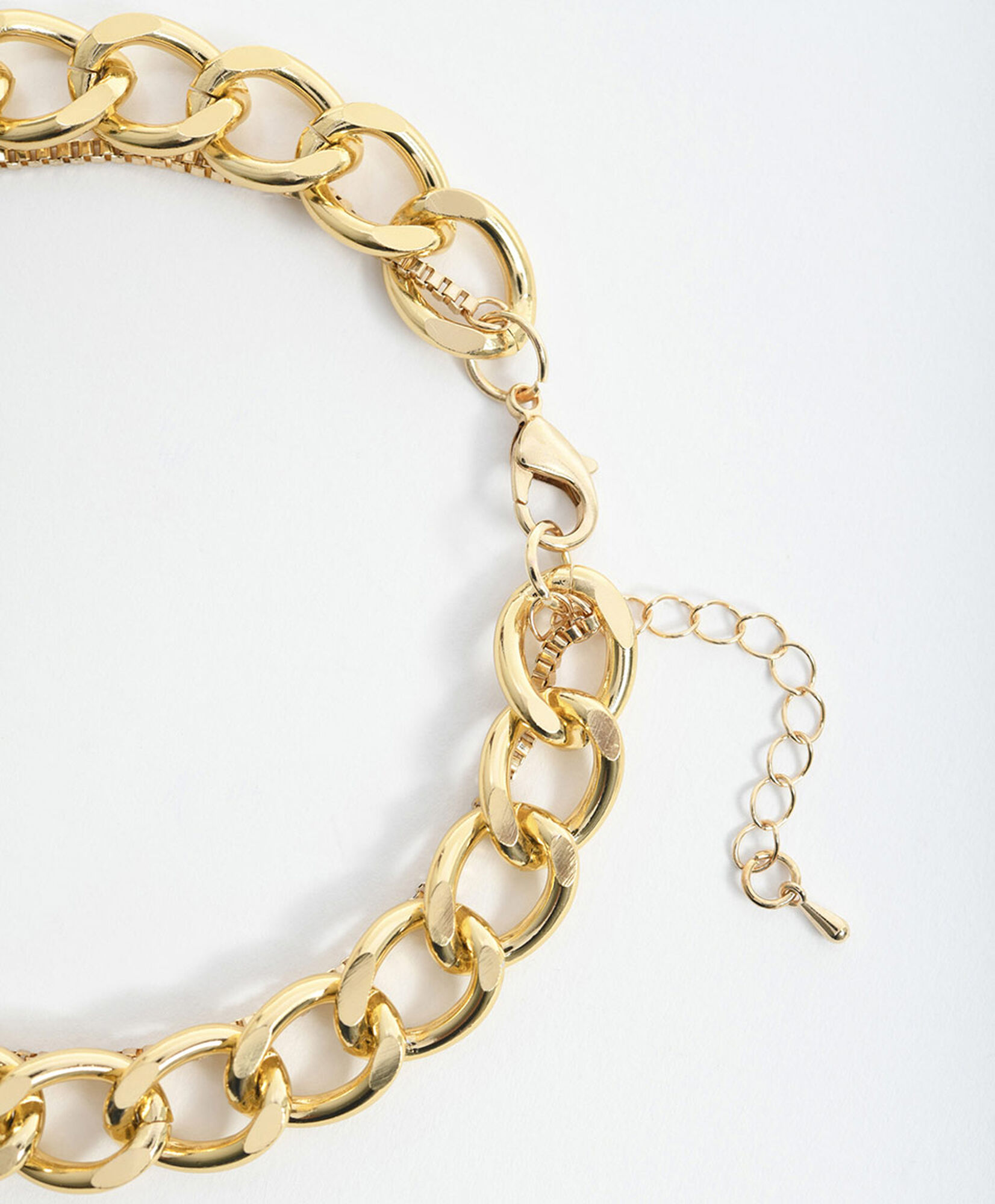 Collar mujer doble cadena corto 1 pieza Collar mujer doble cadena corto 1 pieza