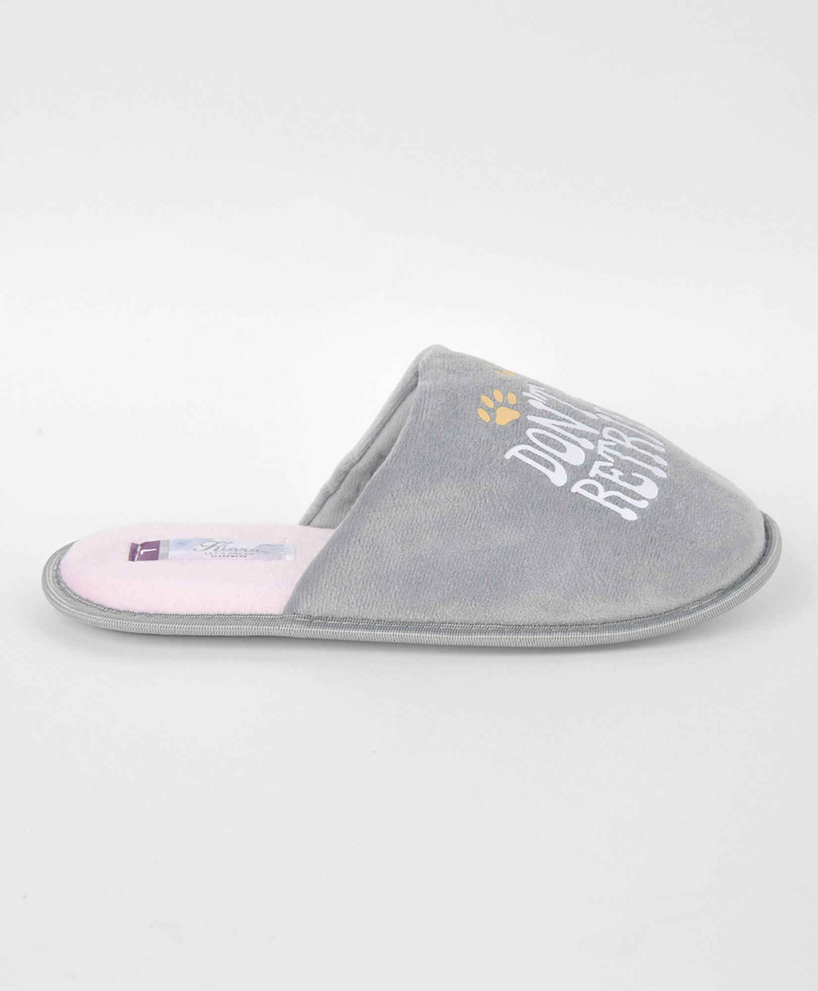 Pantufla mujer perrito y frase Pantufla mujer perrito y frase