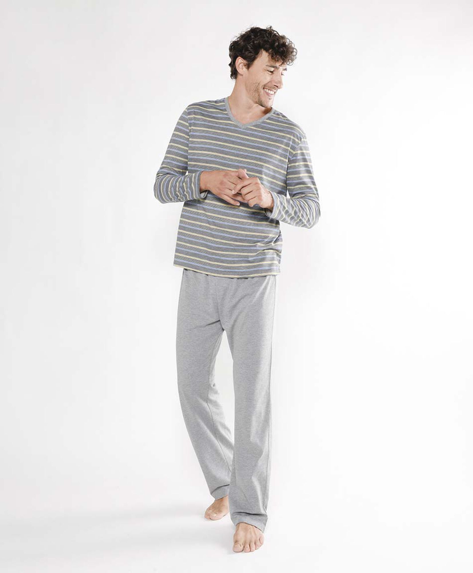 Pijama hombre líneas 2 piezas Pijama hombre líneas 2 piezas
