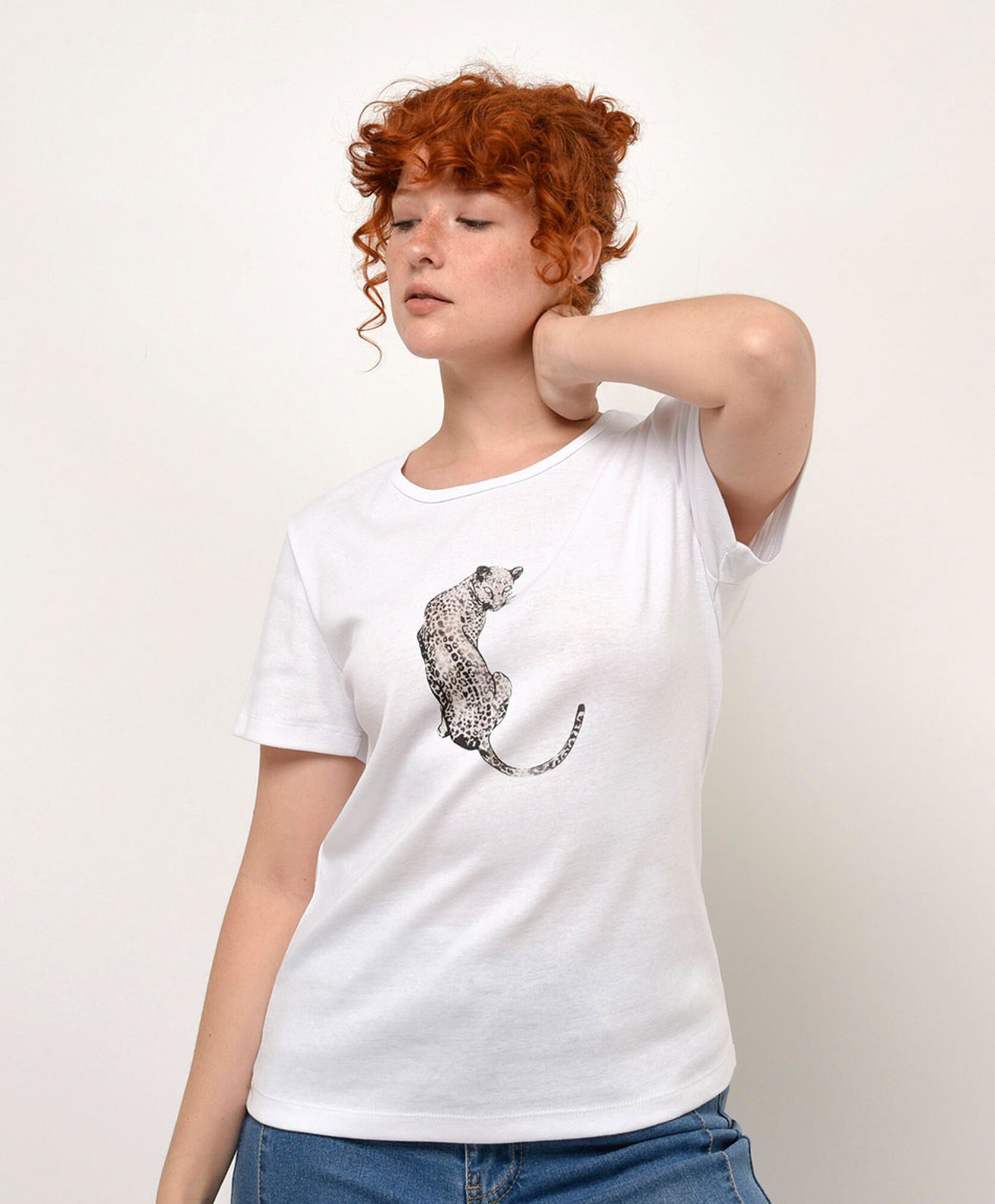 Polera mujer estampado tigre Polera mujer estampado tigre