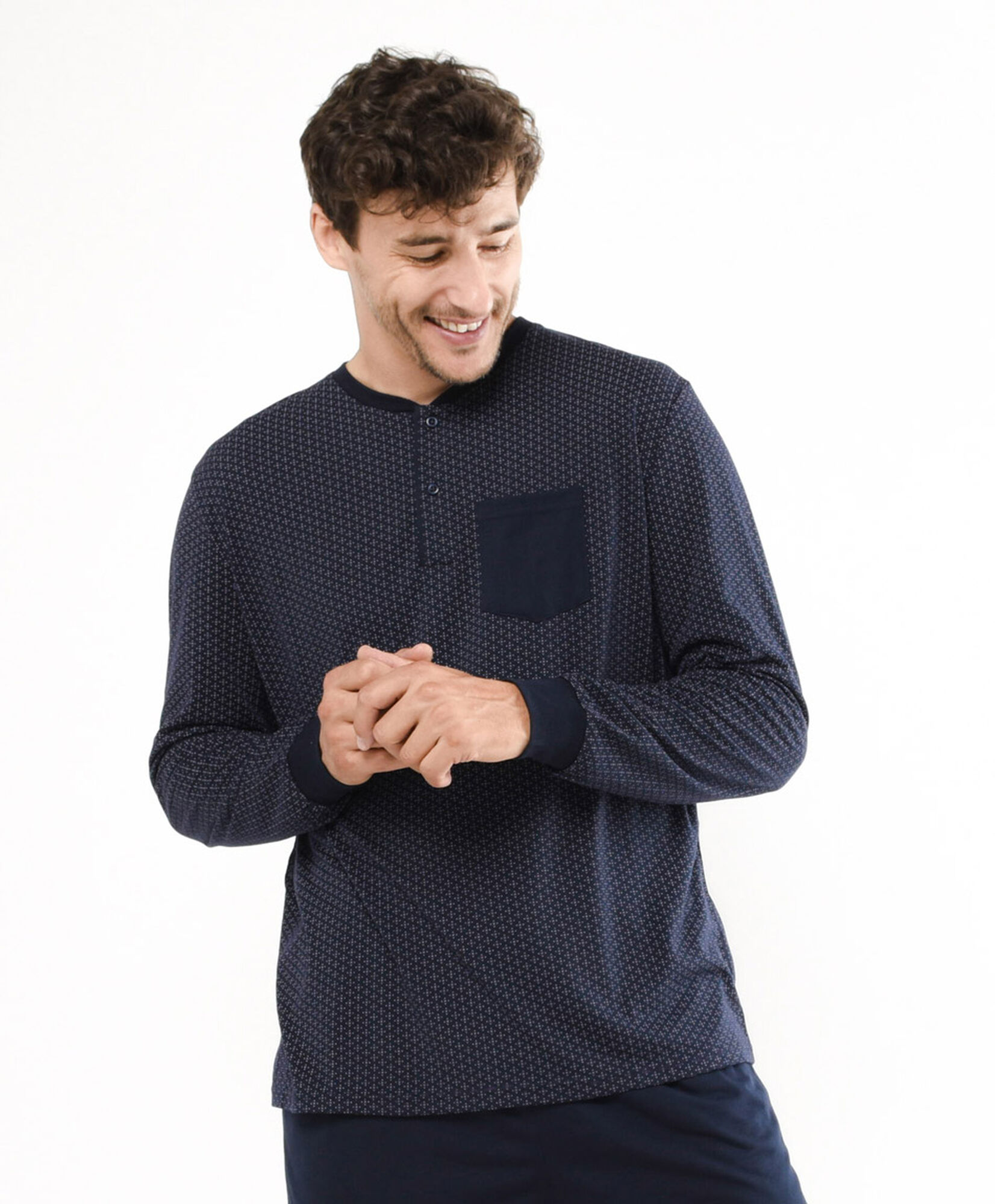 Pijama hombre print bolsillo Pijama hombre print bolsillo