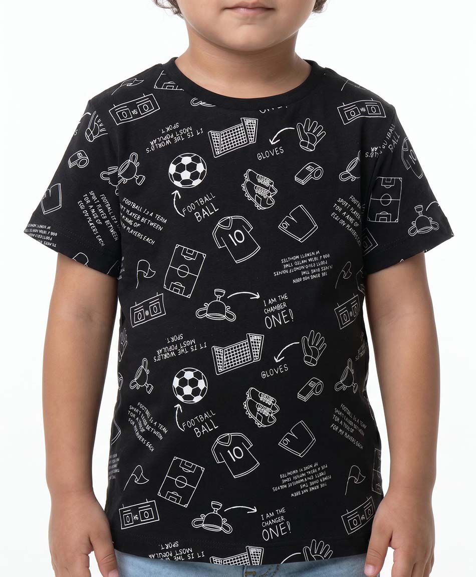 Polera beb&eacute; dibujos f&uacute;tbol