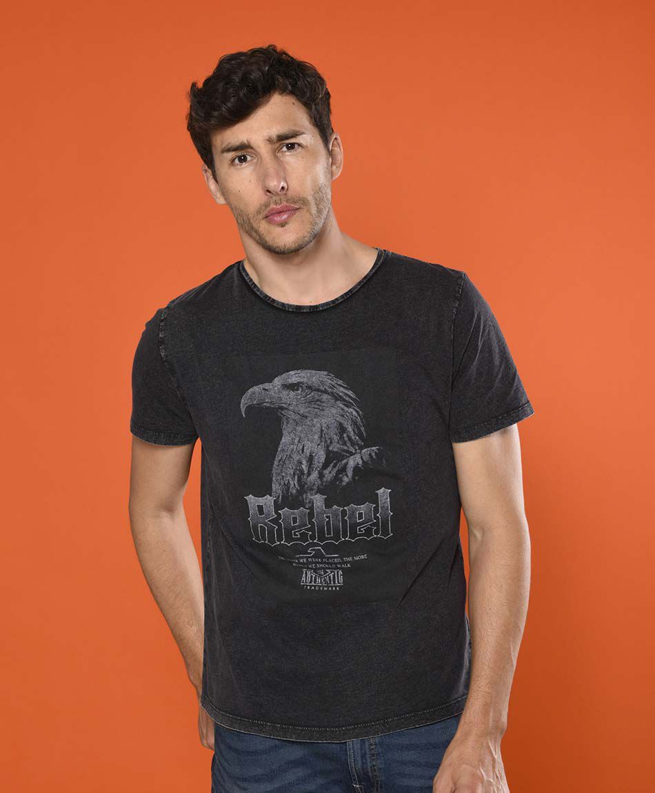 Polera manga corta cuello redondo