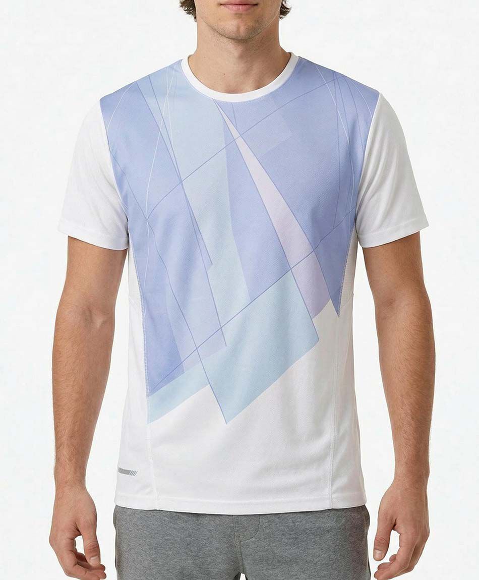 Polera deportiva hombre geometrica