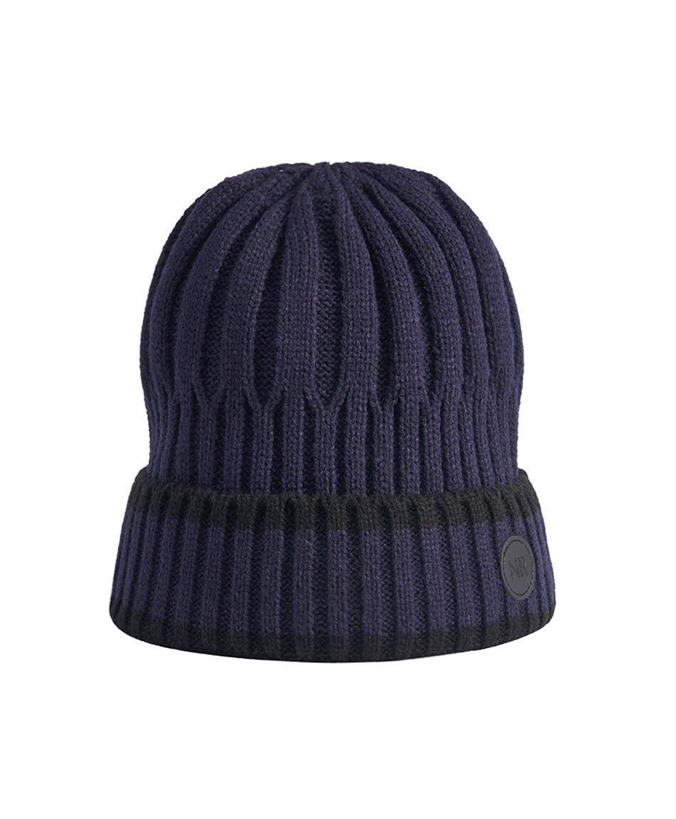Gorro hombre textura navy