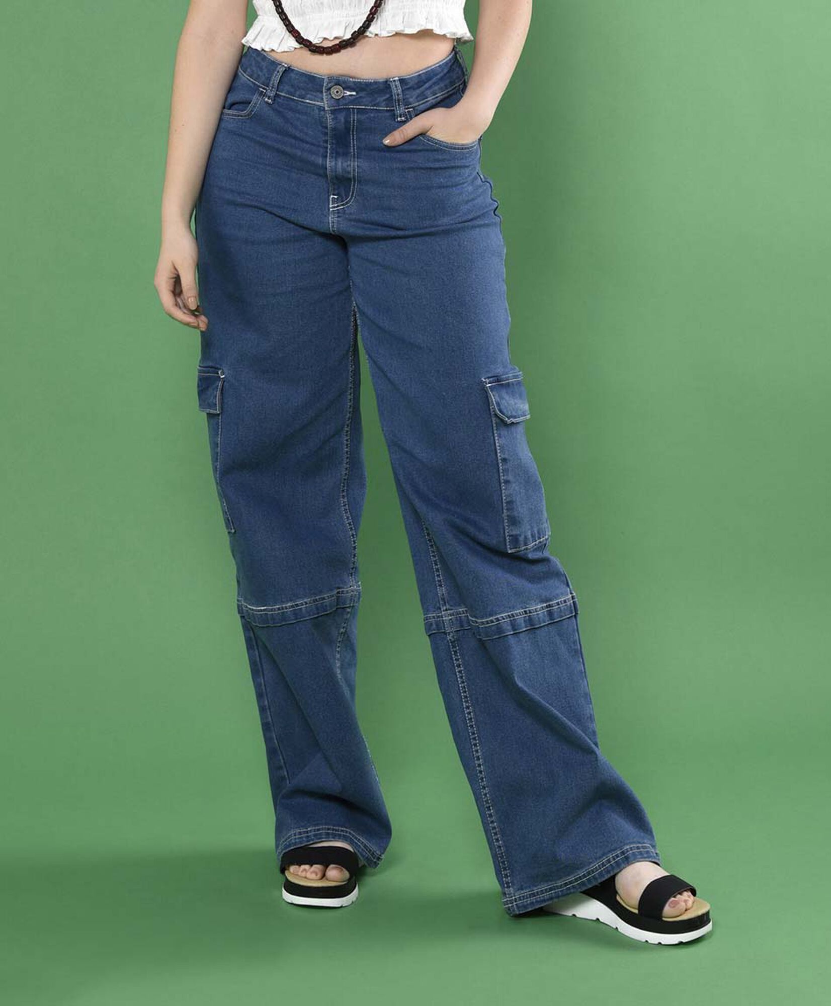 Jeans cargo ancho Jeans cargo ancho