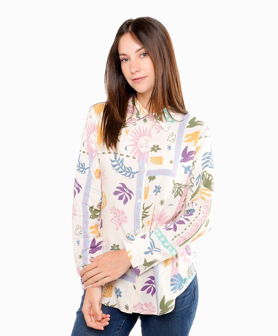 Blusa mujer estampado art&iacute;stico