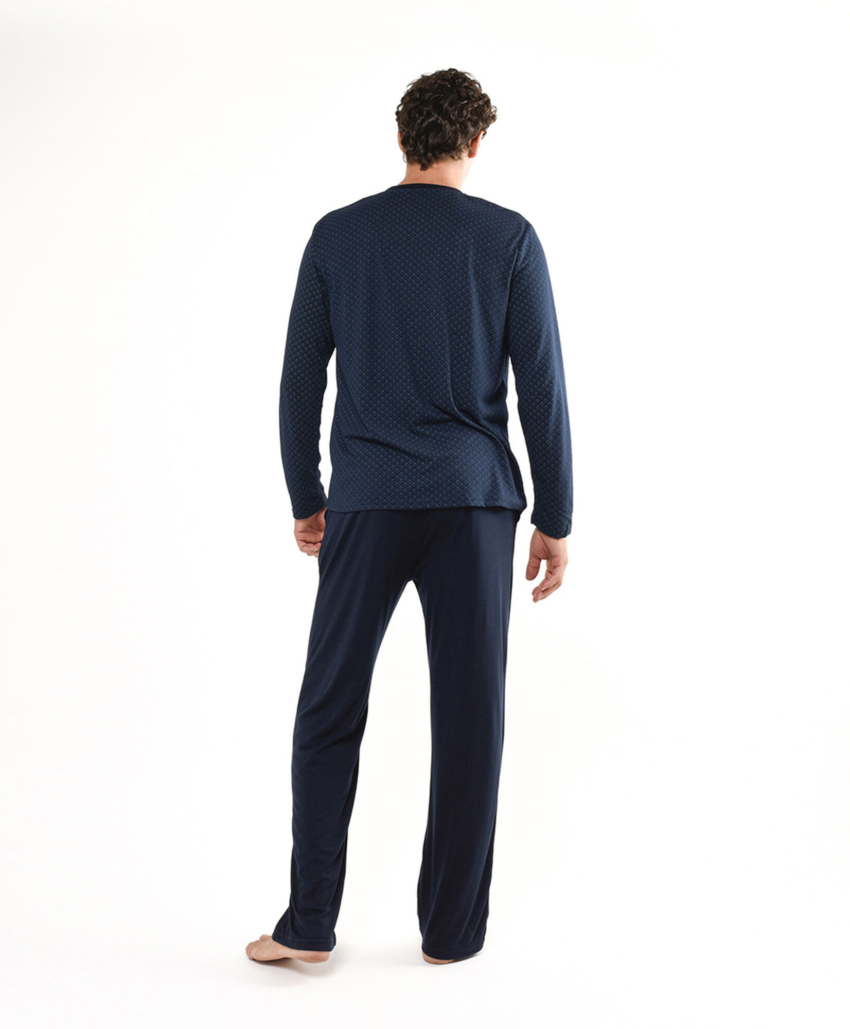 Pijama hombre rombos manga larga Pijama hombre rombos manga larga