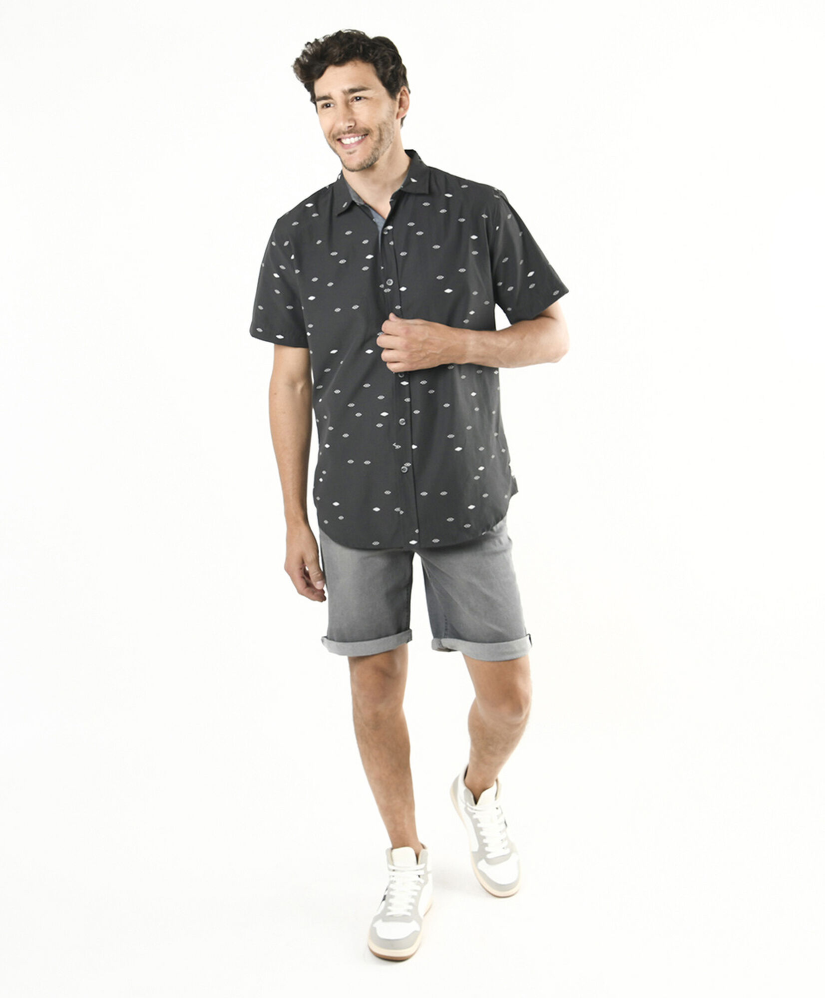 Camisa hombre estampado blanco Camisa hombre estampado blanco