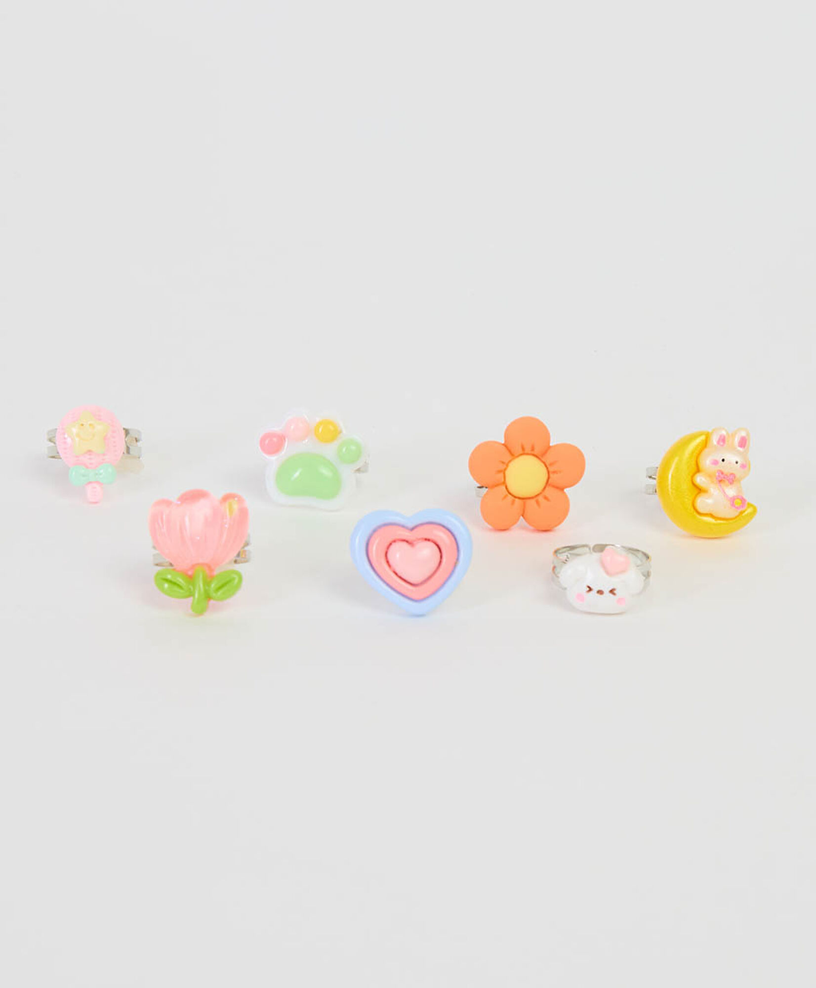 Set 7 anillos infantiles colores Set 7 anillos infantiles colores