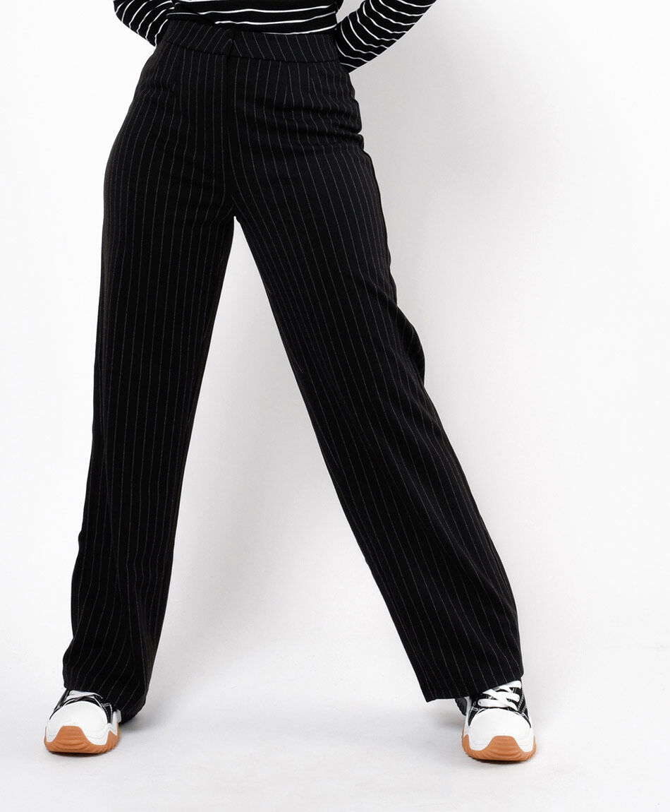 Pantal&oacute;n mujer l&iacute;neas verticales wide