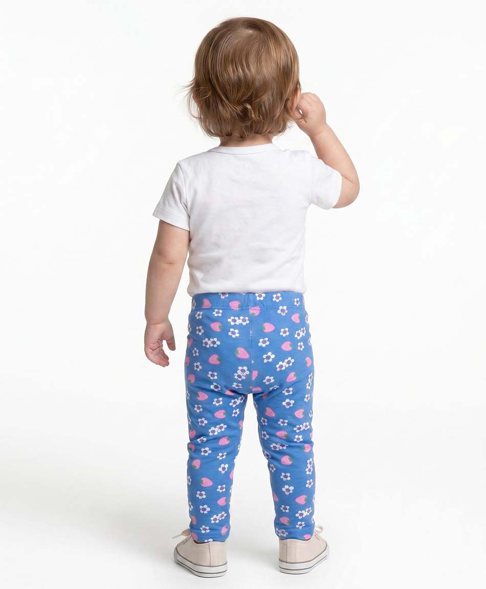 Leggins beb&eacute; frutillas flores