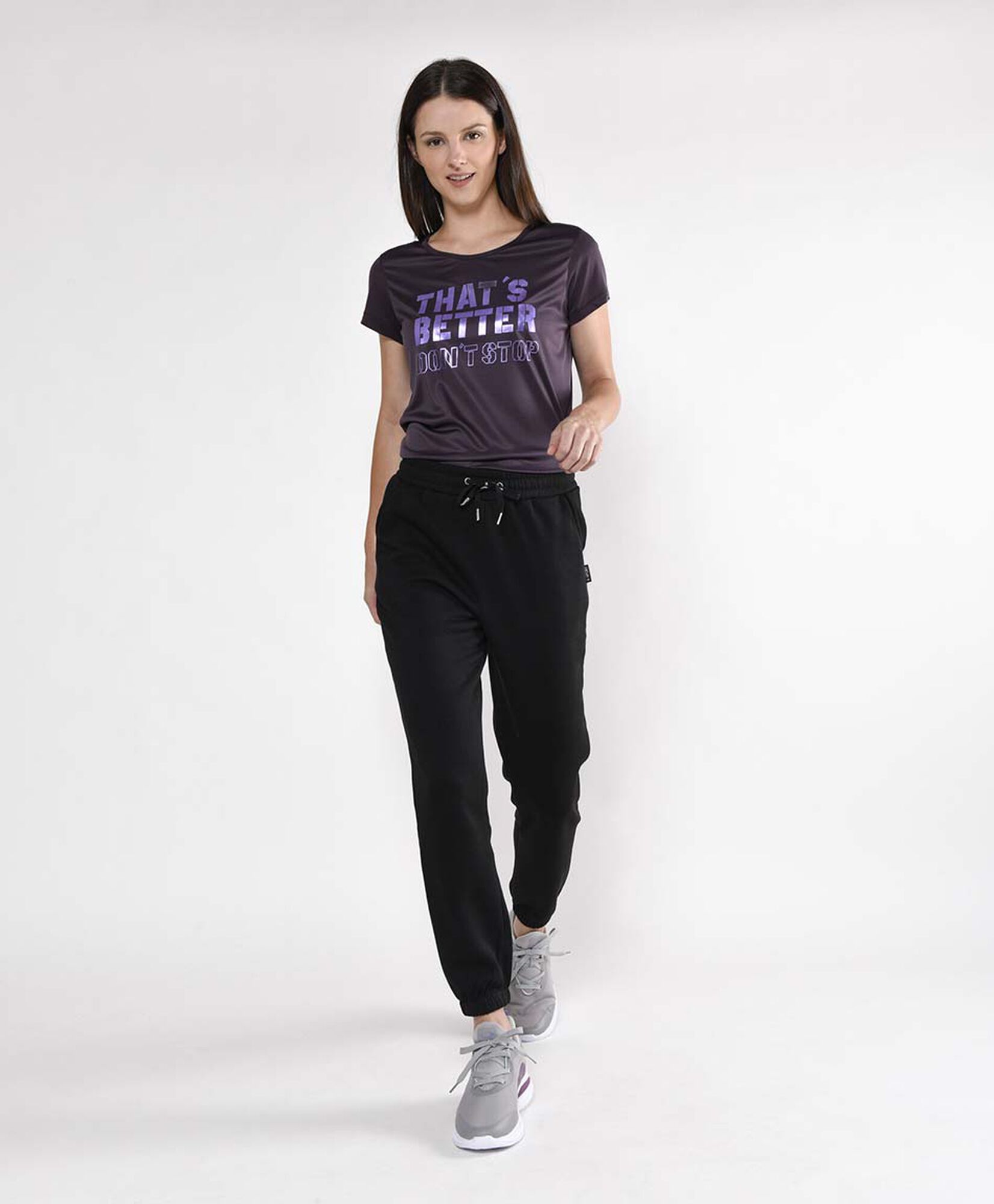 Pantalón de buzo mujer liso jogger Pantalón de buzo mujer liso jogger