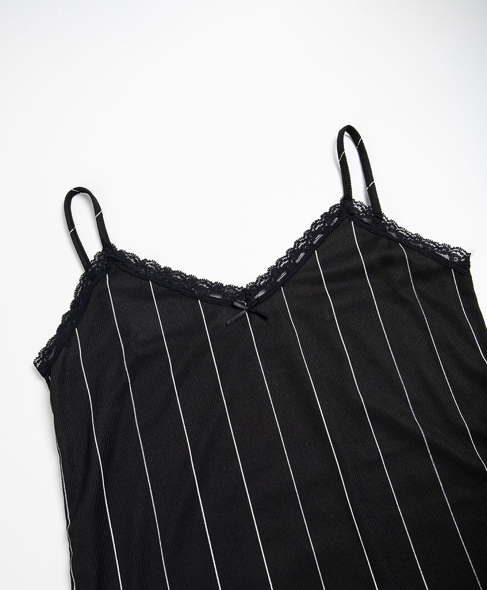 Baby doll mujer rayas negro