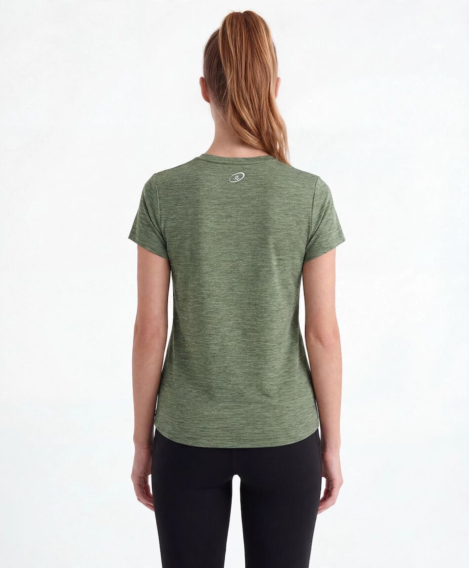 Polera deportiva mujer melange verde
