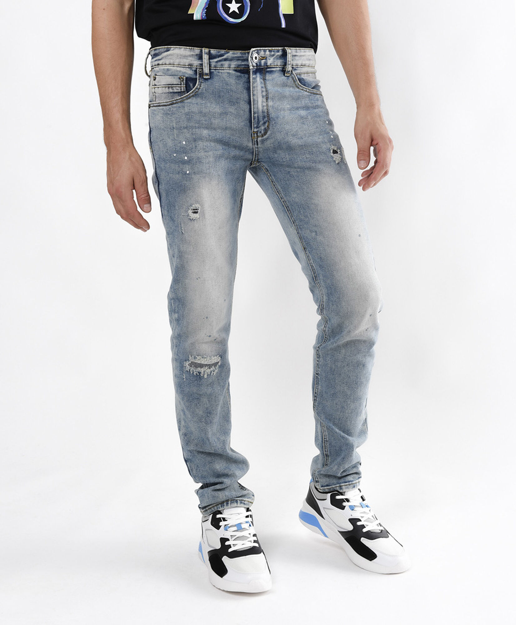 Jeans hombre rasgado skinny fit Jeans hombre rasgado skinny fit