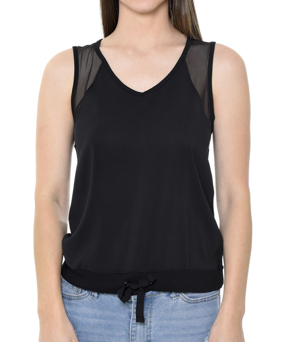 Polera mixta con lazo