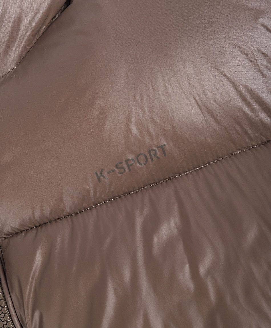 Parka deportiva mujer estilo puffer urbana brown