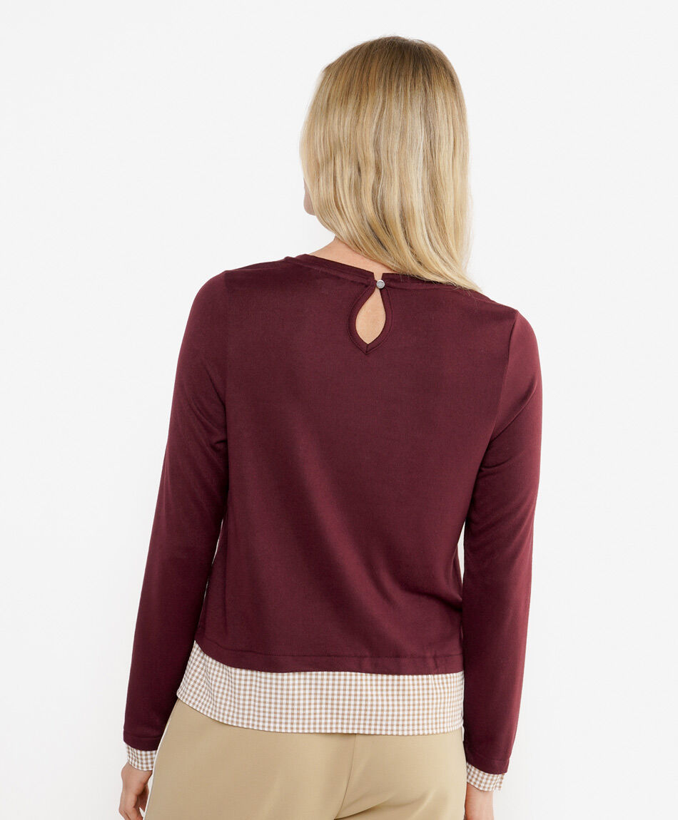 Polera mujer basta cuadros