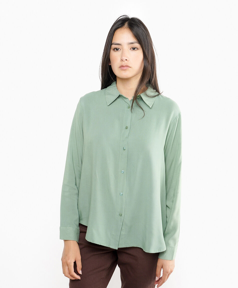 Blusa mujer camisero green