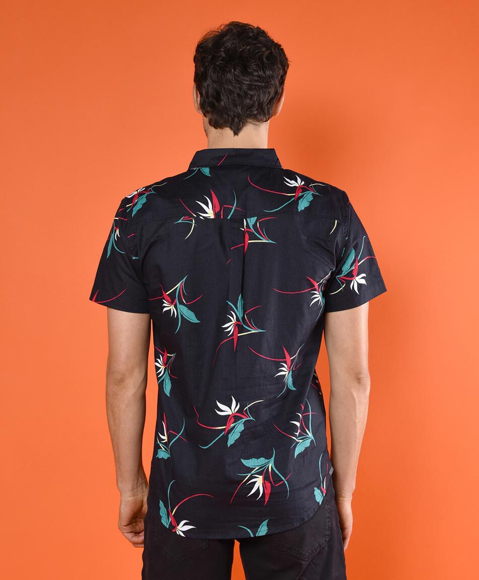 Camisa estampada manga corta