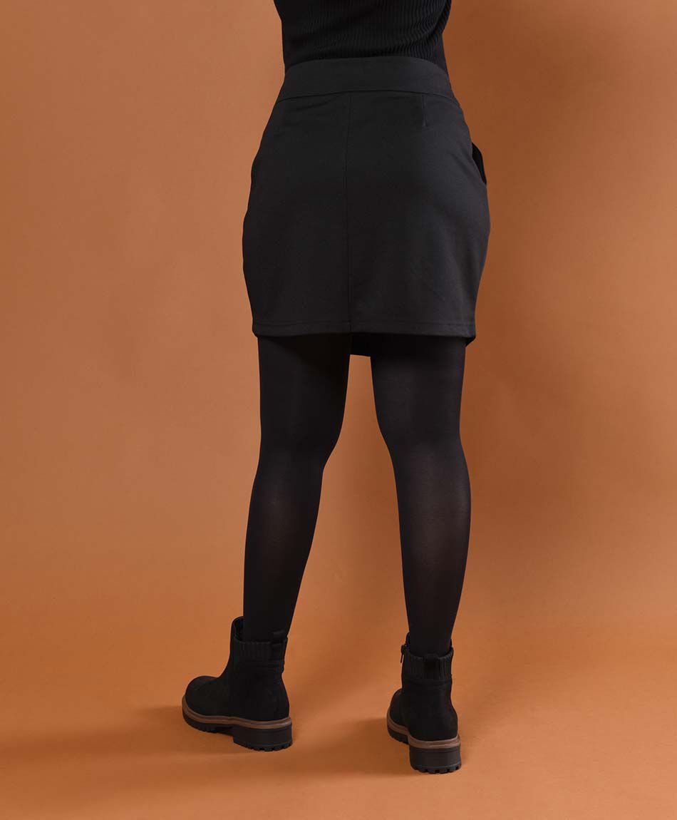 Mini falda mujer lisa bolsillos