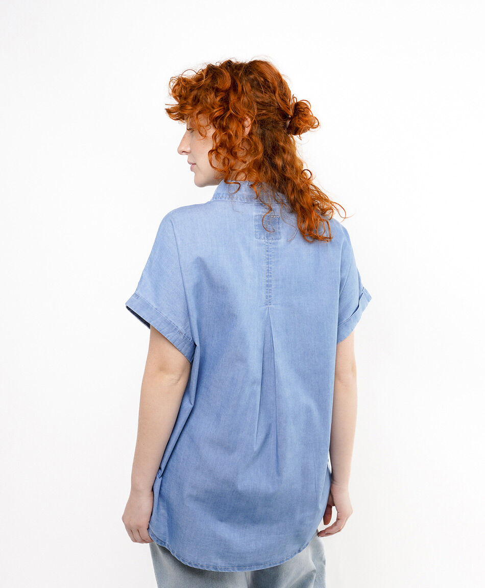 Blusa mujer camisera tencel