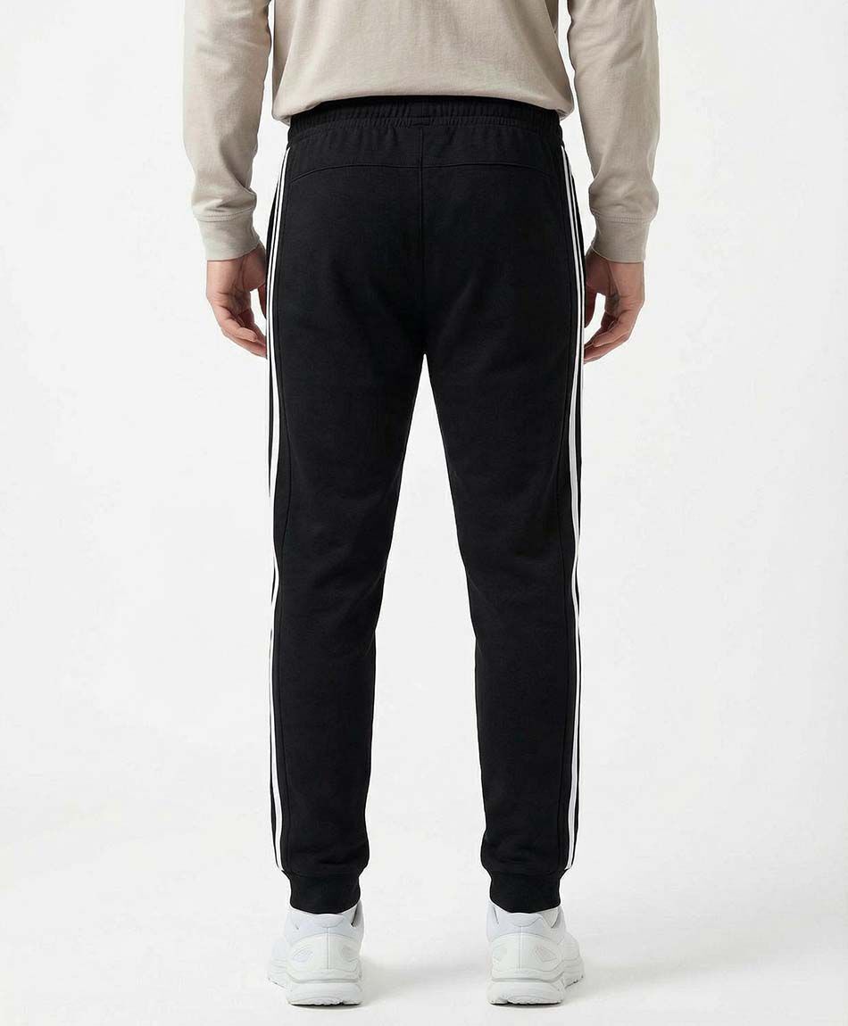 Pantal&oacute;n deportivo hombre negro linea doble