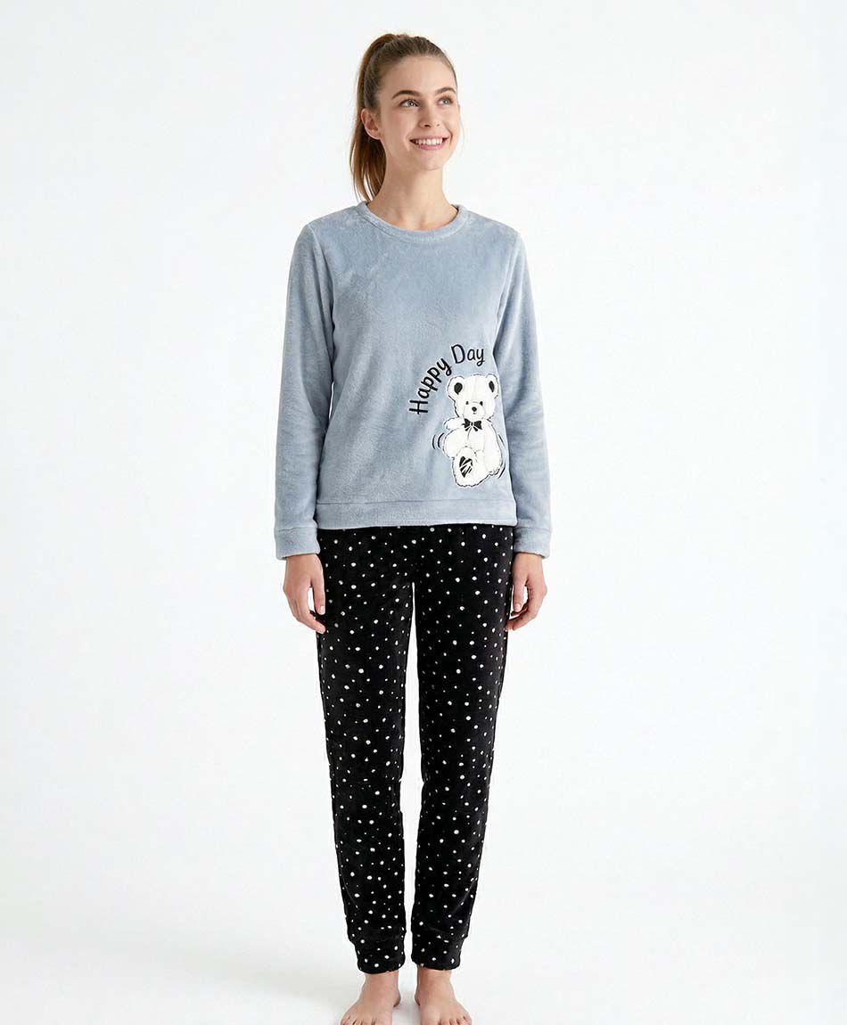 Pijama mujer coral osito