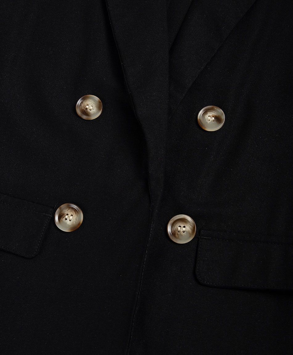 Blazer mujer lino negro
